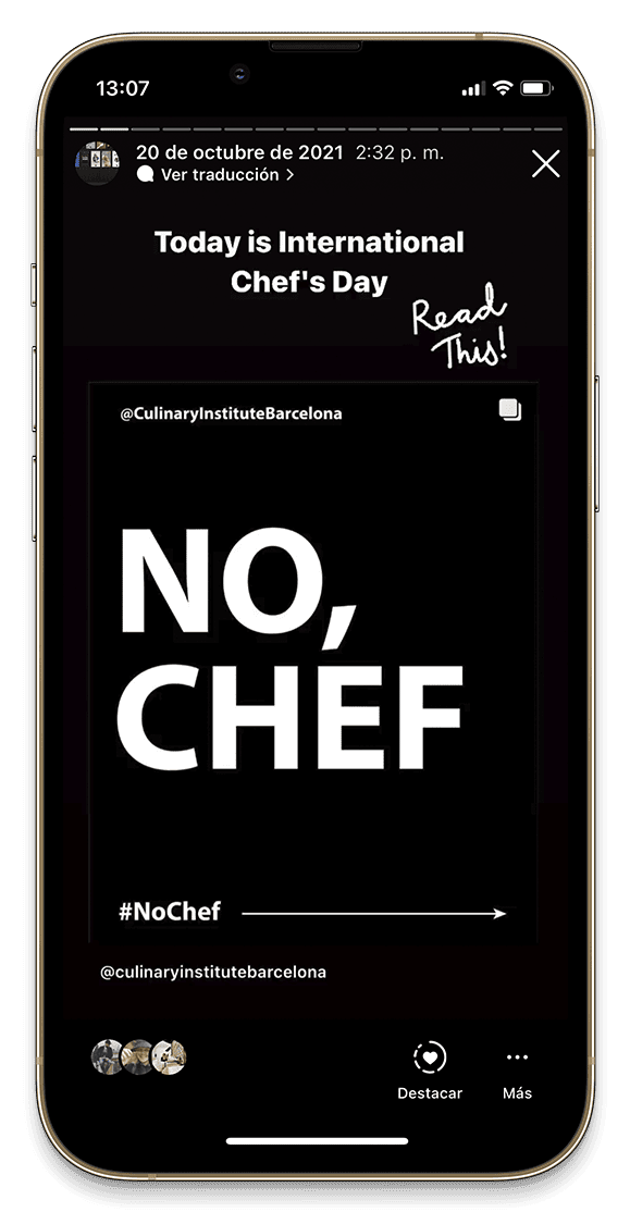 Nova generació xefs del Culinary Institute of Barcelona #NOchef per al dia internacional del xef el Culinary Institute of Barcelona