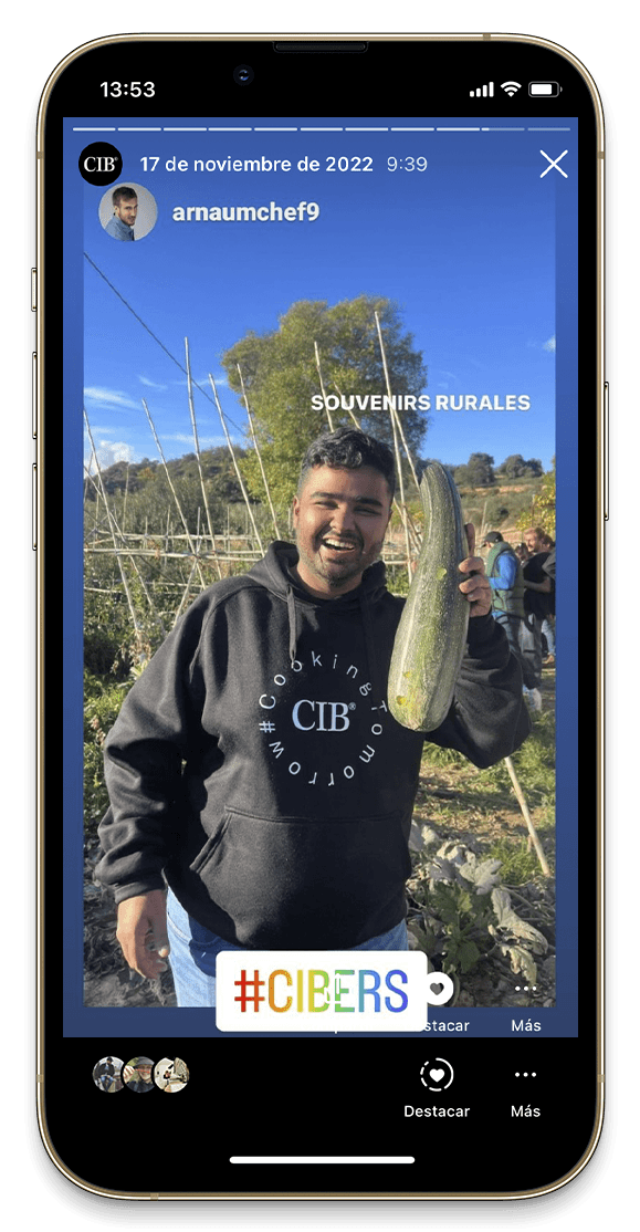 Responsible cooking at Culinary Institute of Barcelona Student from the Culinary Institute of Barcelona on an agricultural experience