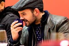 Enterprising chef at a product tasting Enterprising chef at a product tasting